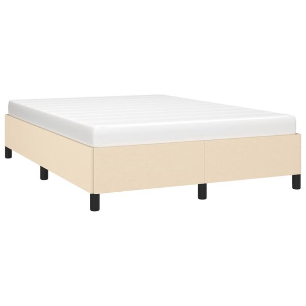 vidaXL Cadre de lit sans matelas cr&egrave;me 140x200 cm tissu