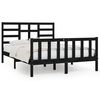vidaXL Cadre de lit sans matelas noir 120x200 cm bois de pin massif