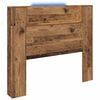 vidaXL T&ecirc;te de lit de rangement avec LED Bois ancien Bois d'ing&eacute;nierie