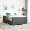 vidaXL Cadre de lit avec matelas Gris fonc&eacute; 160 x 200 cm tissu