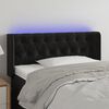 vidaXL T&ecirc;te de lit &agrave; LED Noir 93x16x78/88 cm Velours