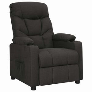vidaXL Fauteuil inclinable Noir Tissu