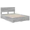 vidaXL Cadre de lit Gris Sonoma 140 x 190 cm Bois d'ing&eacute;nierie