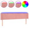 vidaXL T&ecirc;te de lit &agrave; LED Rose 183x16x78/88 cm Velours
