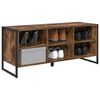 vidaXL Cabinet &agrave; chaussures avec stockage Ch&ecirc;ne Fum&eacute; 60 x 35 x 44 cm