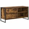 vidaXL Meuble TV 100 x 36 x 49,5 cm Ch&ecirc;ne fum&eacute; Bois d'ing&eacute;nierie