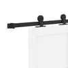 vidaXL Porte coulissante Blanc et Noir 83 x 202 cm Pin massif