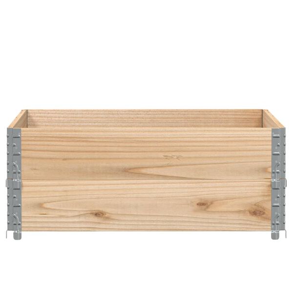 vidaXL Colliers de palette 2 pcs 100x100 cm bois de pin solide
