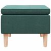 vidaXL Tabouret avec pieds en bois Vert fonc&eacute; Tissu