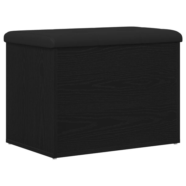 vidaXL Banc de rangement Ch&ecirc;ne noir 62 x 42 x 45 cm Bois d'ing&eacute;nierie