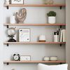 vidaXL &Eacute;tag&egrave;re murale marron clair 100x10x2cm bois ch&ecirc;ne massif trait&eacute;