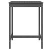 vidaXL Table de jardin gris 82,5x82,5x110 cm bois massif de pin