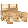 vidaXL Canap&eacute; central de jardin coussins Gris fonc&eacute; Bois teck massif