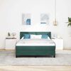vidaXL Lit &agrave; ressorts avec matelas Vert fonc&eacute; 190 x 140 cm Velours