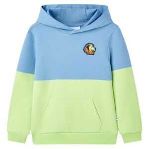 vidaXL Sweatshirt &agrave; capuche pour enfants bleu et jaune tendre 92