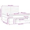 vidaXL Sommier &agrave; lattes de lit matelas LED Taupe 180x200 cm Tissu