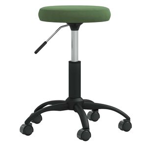 vidaXL Chaise de bureau pivotante vert fonc&eacute; velours