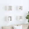 vidaXL &Eacute;tag&egrave;res cube murales 4 pcs Blanc 22x15x22 cm