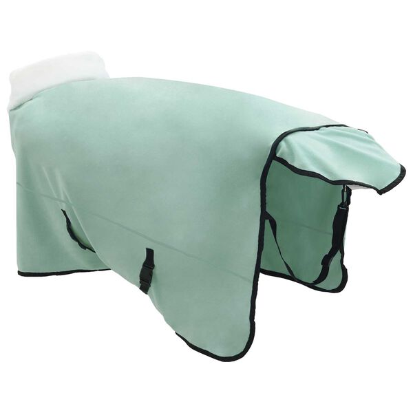 vidaXL Couverture &Eacute;quine Vert fonc&eacute; complet 125 cm Fleece polaire
