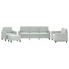 vidaXL Ensemble de canap&eacute;s 4 pcs gris clair velours