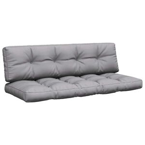 vidaXL Coussins de palette lot de 2 gris tissu