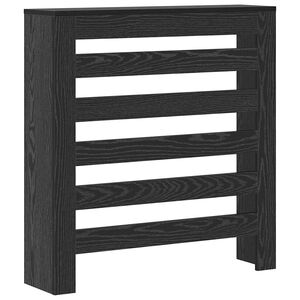 vidaXL Cache-Radiateur Ch&ecirc;ne noir 78 x 20 x 82 cm Bois d'ing&eacute;nierie