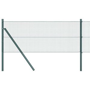 vidaXL Cl&ocirc;ture en fils soud&eacute;s pour fixation au sol 10 x 0,5 m Vert