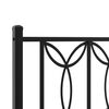 vidaXL T&ecirc;te de lit m&eacute;tal noir 135 cm