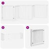 vidaXL Barri&egrave;re pour chien porte pliable 6panneaux blanc bois peuplier