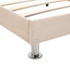 vidaXL Lit avec matelas Beige Tissu 180x200 cm