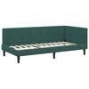 vidaXL Cadre de lit d'angle Vert fonc&eacute; 100 cm x 200 cm Velours