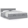 VidaXL Cadre de lit ottoman et matelas gris clair 160x200cm tissu