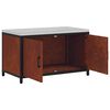 vidaXL Rangement de cuisine avec &eacute;tag&egrave;re Rouill&eacute; 60 x 50 x 92 cm Acier