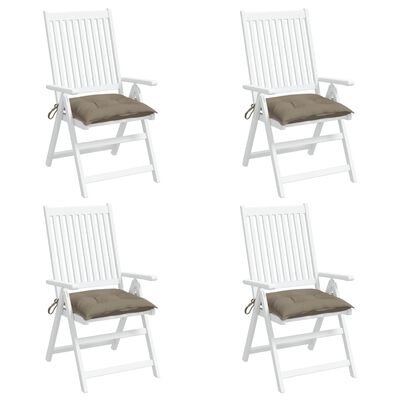 vidaXL Coussins de chaise lot de 4 taupe 40x40x7 cm tissu oxford
