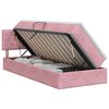 vidaXL Lit de Rangement avec t&ecirc;te de lit Rose 90 x 200 cm Velours