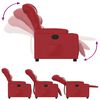 vidaXL Fauteuil inclinable Rouge Similicuir