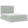 vidaXL Lit avec rangement et matelas Gris clair 140 x 200 cm Velours