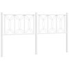 vidaXL T&ecirc;te de lit de remplacement m&eacute;tal blanc 150 cm