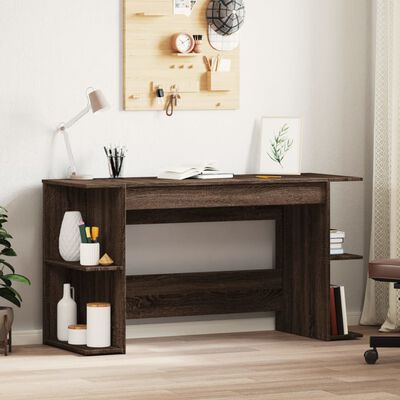 vidaXL Bureau chêne marron 140x50x75 cm bois d'ingénierie