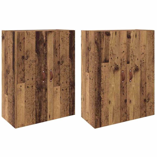 vidaXL Armoire Murale 2 pcs Bois ancien 69,5 x 34 x 90 cm