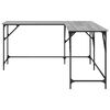 vidaXL Bureau sonoma gris 149x149x75 cm bois d'ing&eacute;nierie