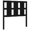 vidaXL T&ecirc;te de lit Noir 105,5x4x100 cm Bois massif de pin