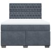vidaXL Sommier &agrave; lattes de lit et matelas Gris fonc&eacute; 140x200cm Velours