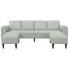 vidaXL Canap&eacute; de salon 3 pcs Gris clair