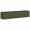 vidaXL Jardini&egrave;re vert olive 200x40x40 cm acier lamin&eacute; &agrave; froid