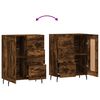 vidaXL Buffet ch&ecirc;ne fum&eacute; 69,5x34x90 cm bois d'ing&eacute;nierie