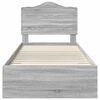 vidaXL Cadre de lit Gris Sonoma 90 x 190 cm Bois d'ing&eacute;nierie