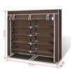 vidaXL Armoire &agrave; chaussures avec housse 115 x 28 x 110 cm Tissu Marron
