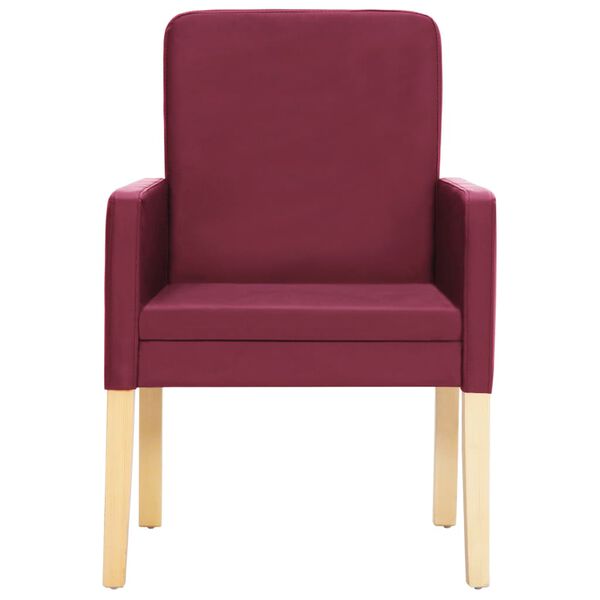 vidaXL Chaises &agrave; manger lot de 2 rouge bordeaux similicuir