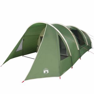 vidaXL Tente tunnel 4 personnes 4 personne Vert et blanc